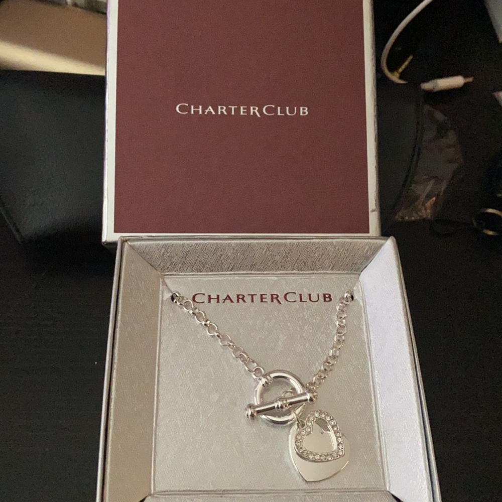 Charter Club Silver Heart Necklace